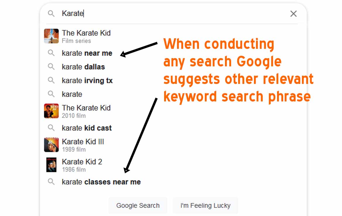 Google suggest additional keywords for any search