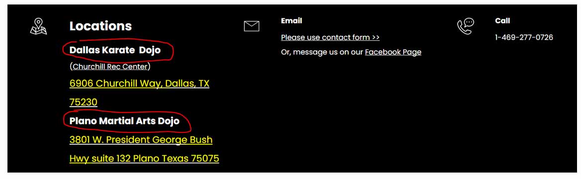 Links in footer as part of content hub